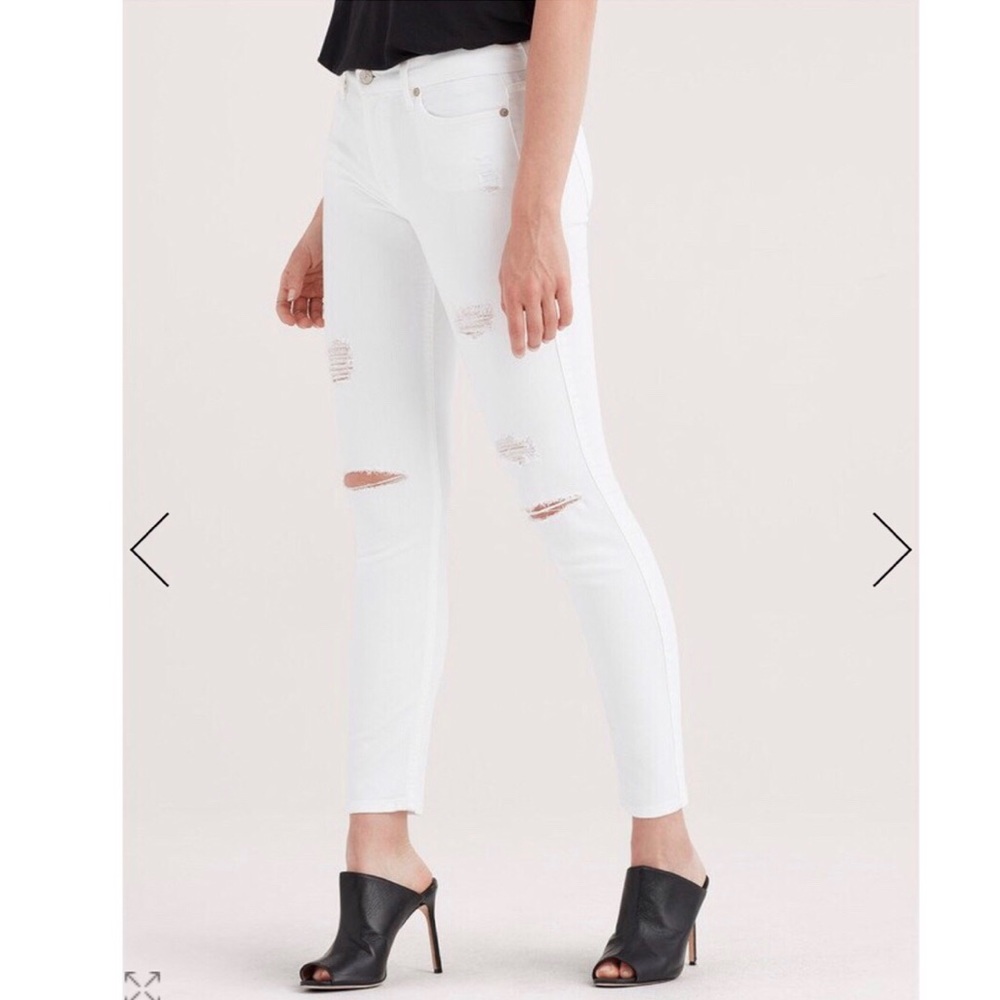 7 For All Mankind Ankle Skinny w/Destroy